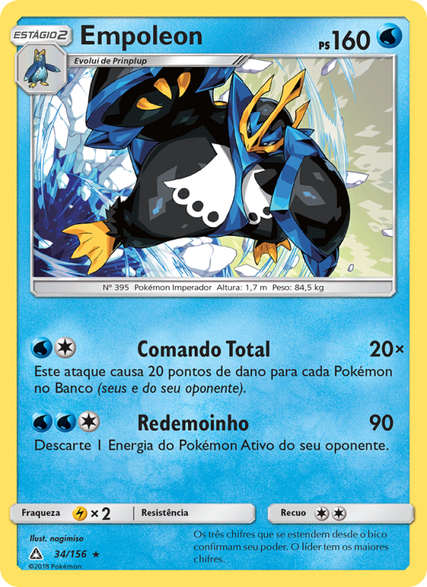 Empoleon 34 — Ultra Prisma (Portuguese Pokémon TCG card)