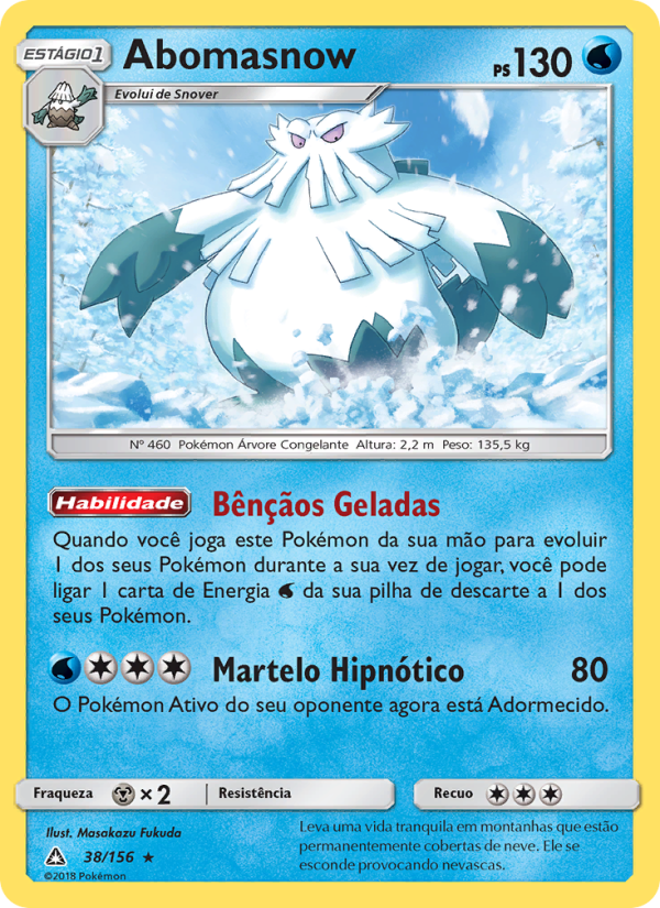 Abomasnow 38 — Ultra Prisma (Portuguese Pokémon TCG card)