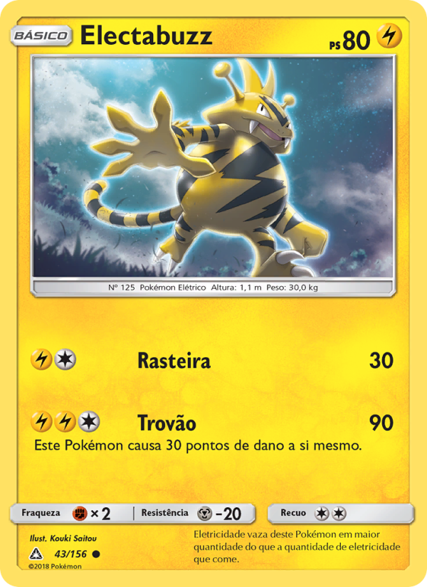 Electabuzz 43 — Ultra Prisma (Portuguese Pokémon TCG card)
