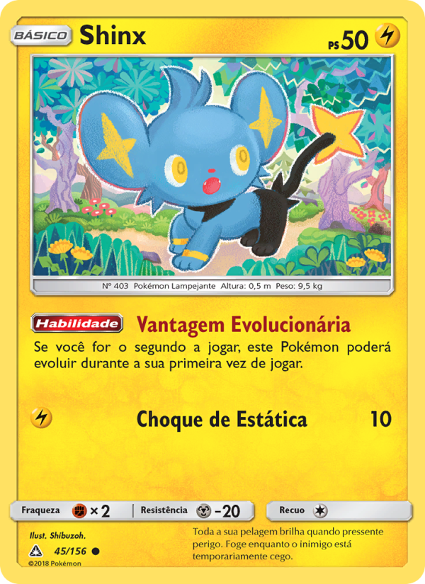 Shinx 45 — Ultra Prisma (Portuguese Pokémon TCG card)