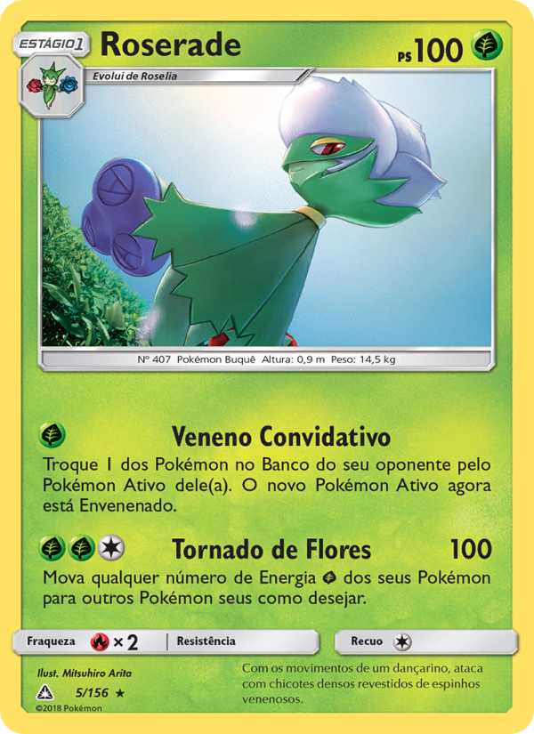 Roserade 5 — Ultra Prisma (Portuguese Pokémon TCG card)