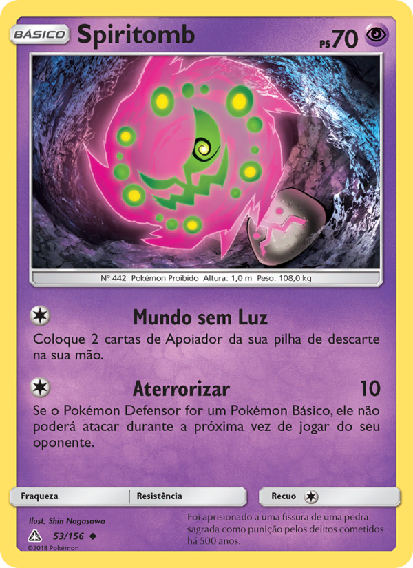 Spiritomb 53 — Ultra Prisma (Portuguese Pokémon TCG card)