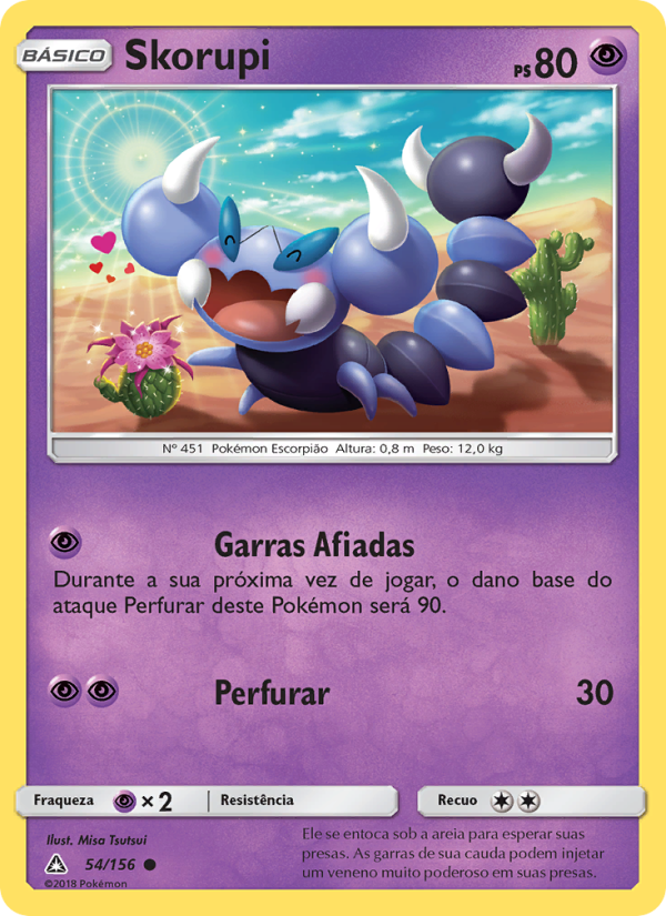 Skorupi 54 — Ultra Prisma (Portuguese Pokémon TCG card)