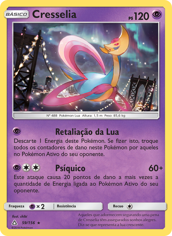 Cresselia 59 — Ultra Prisma (Portuguese Pokémon TCG card)