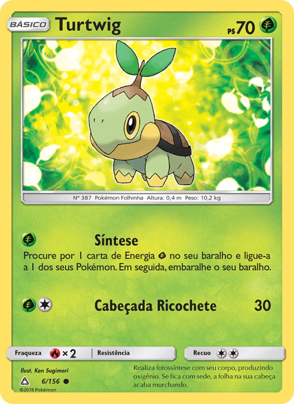 Turtwig 6 — Ultra Prisma (Portuguese Pokémon TCG card)