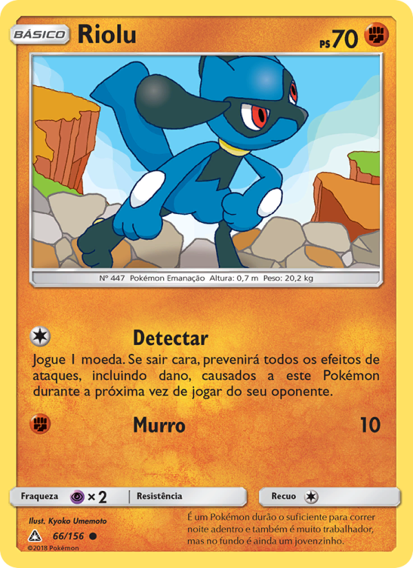 Riolu 66 — Ultra Prisma (Portuguese Pokémon TCG card)