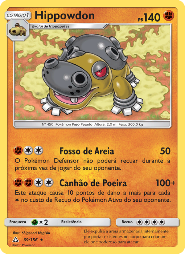 Hippowdon 69 — Ultra Prisma (Portuguese Pokémon TCG card)