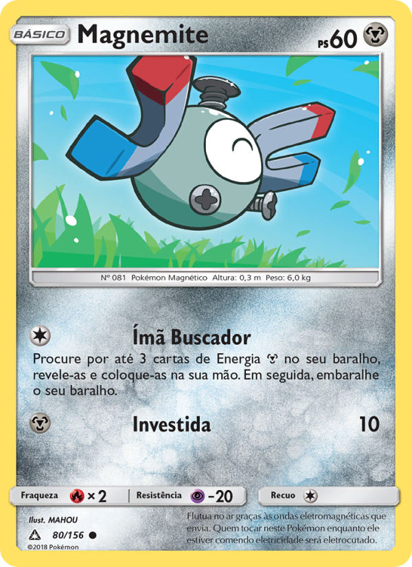 Magnemite 80 — Ultra Prisma (Portuguese Pokémon TCG card)