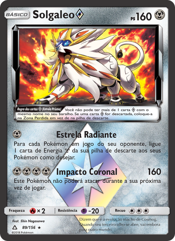 Solgaleo ◇ 89 — Ultra Prisma (Portuguese Pokémon TCG card)