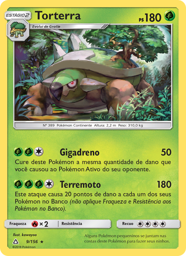 Torterra 9 — Ultra Prisma (Portuguese Pokémon TCG card)