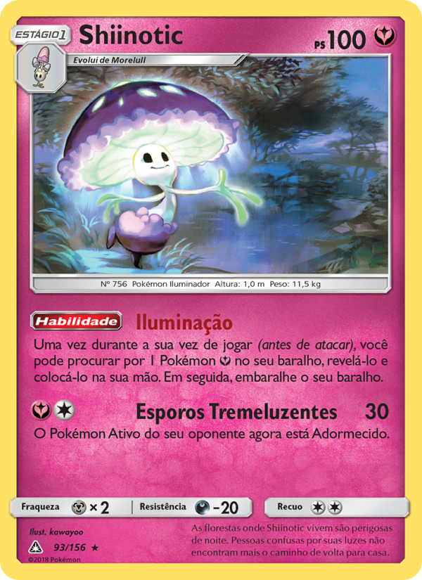 Shiinotic 93 — Ultra Prisma (Portuguese Pokémon TCG card)