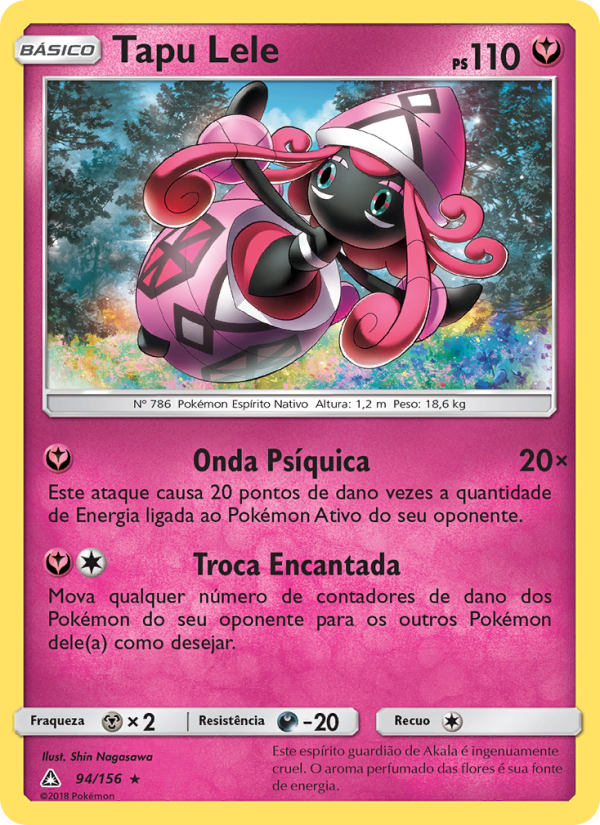 Tapu Lele 94 — Ultra Prisma (Portuguese Pokémon TCG card)