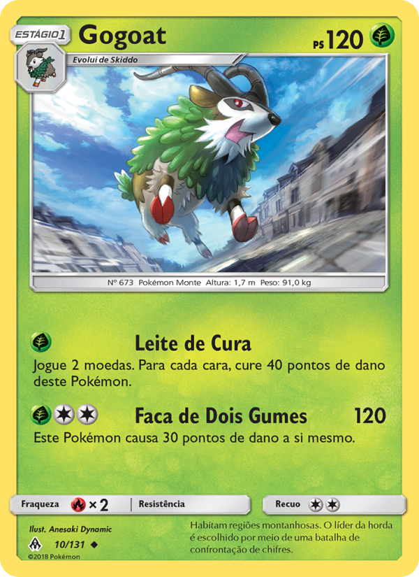 Gogoat 10 — Luz Proibida (Portuguese Pokémon TCG card)