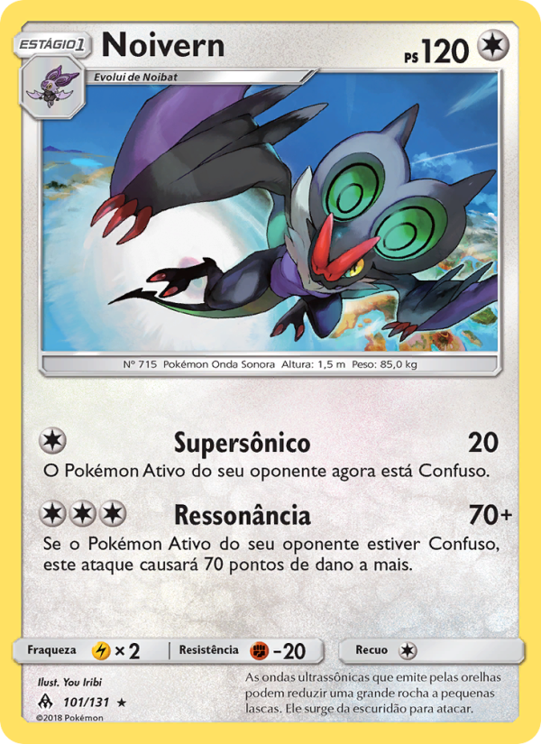 Noivern 101 — Luz Proibida (Portuguese Pokémon TCG card)