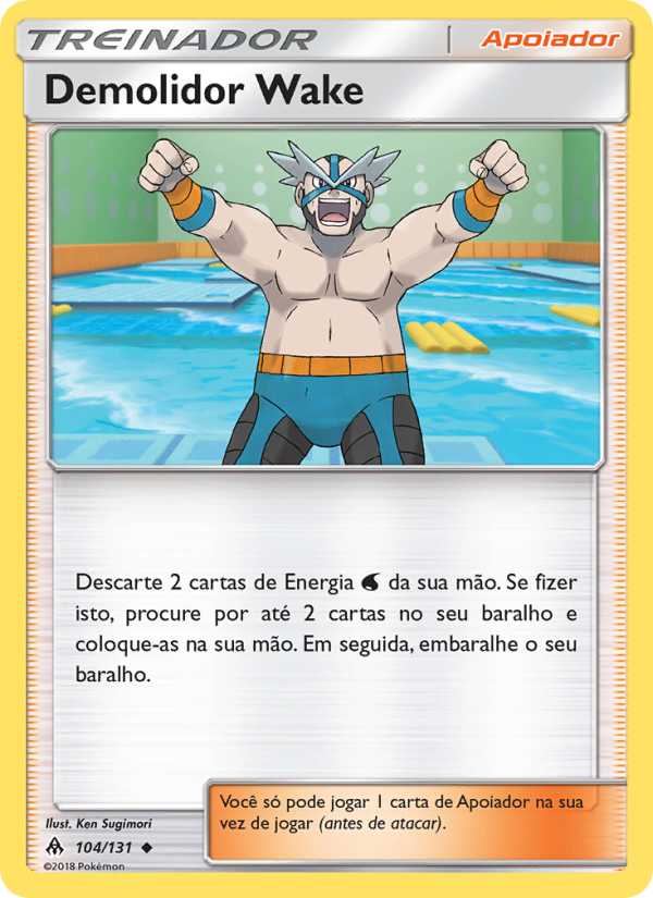 Demolidor Wake 104 — Luz Proibida (Portuguese Pokémon TCG card)