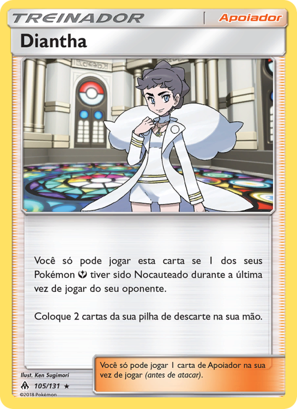 Diantha 105 — Luz Proibida (Portuguese Pokémon TCG card)