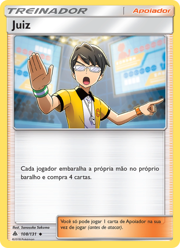 Juiz 108 — Luz Proibida (Portuguese Pokémon TCG card)