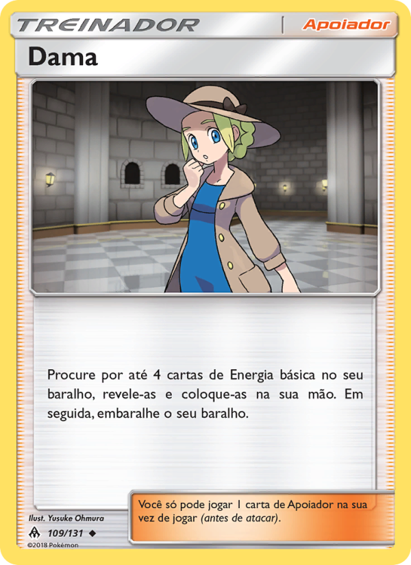 Dama 109 — Luz Proibida (Portuguese Pokémon TCG card)