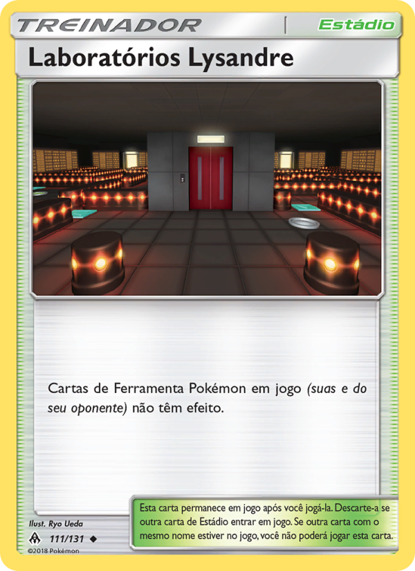 Laboratórios Lysandre 111 — Luz Proibida (Portuguese Pokémon TCG card)