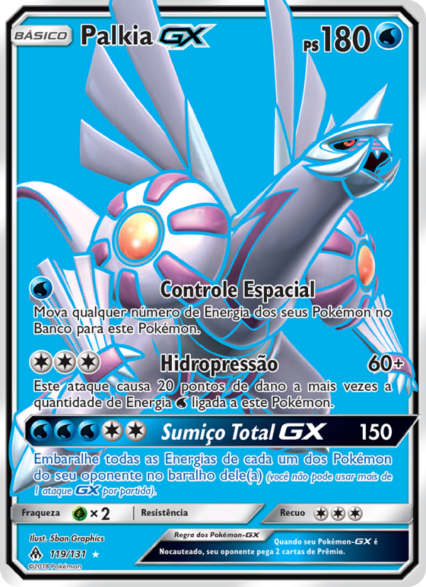 Palkia GX 119 — Luz Proibida (Portuguese Pokémon TCG card)