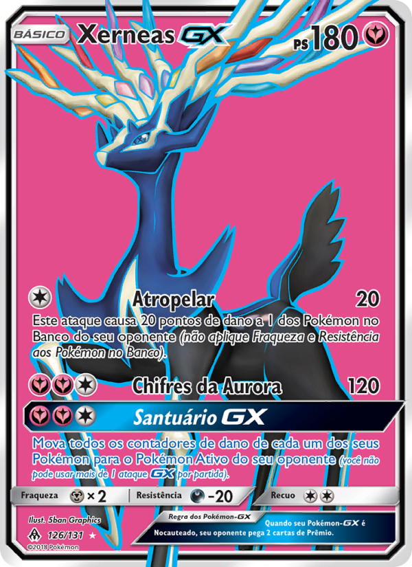 Xerneas GX 126 — Luz Proibida (Portuguese Pokémon TCG card)