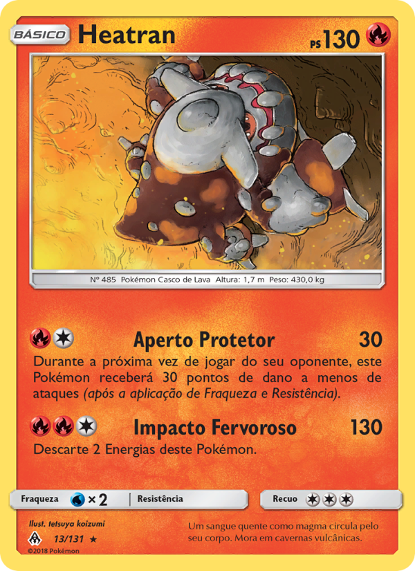 Heatran 13 — Luz Proibida (Portuguese Pokémon TCG card)