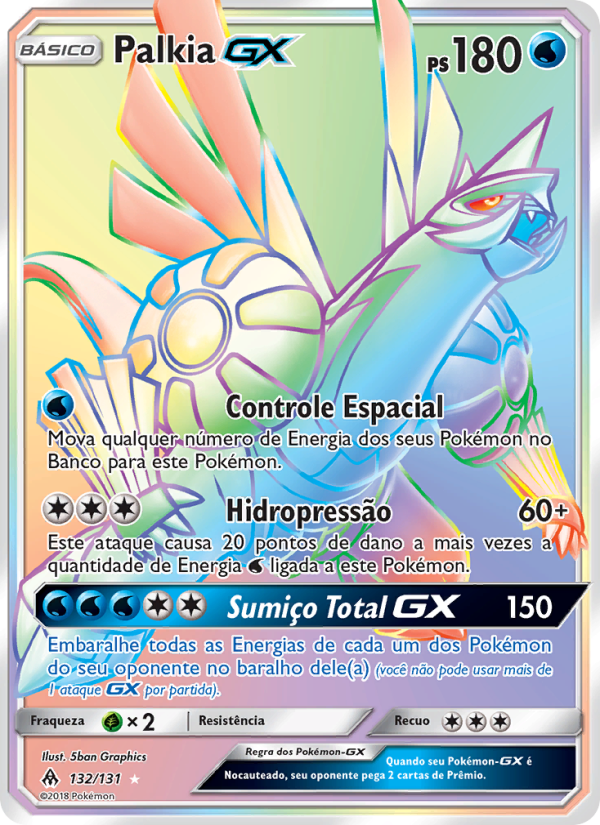 Palkia GX 132 — Luz Proibida (Portuguese Pokémon TCG card)