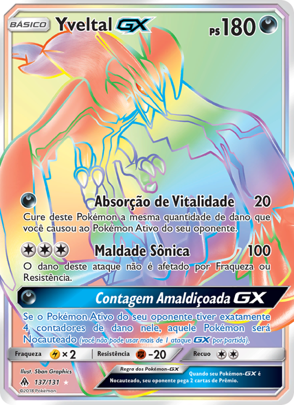Yveltal GX 137 — Luz Proibida (Portuguese Pokémon TCG card)
