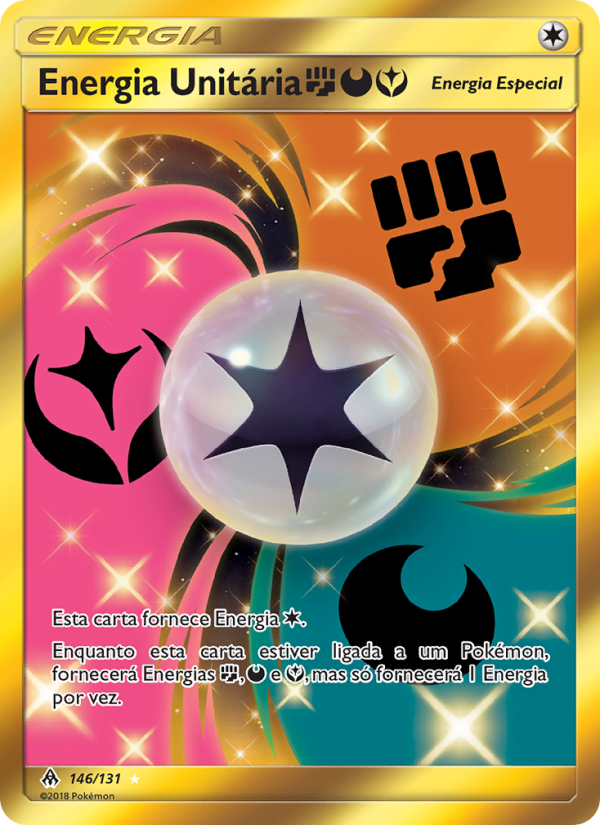 Energia Unitária FightingDarknessFairy 146 — Luz Proibida (Portuguese Pokémon TCG card)