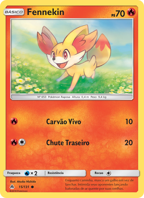 Fennekin 15 — Luz Proibida (Portuguese Pokémon TCG card)