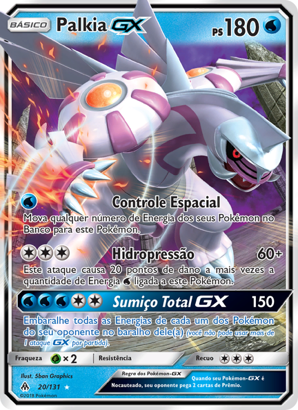 Palkia GX 20 — Luz Proibida (Portuguese Pokémon TCG card)
