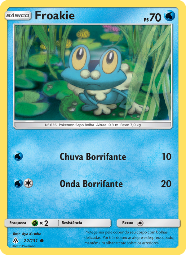 Froakie 22 — Luz Proibida (Portuguese Pokémon TCG card)