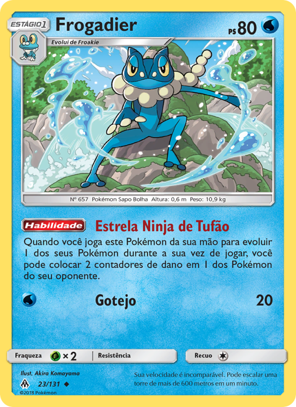 Frogadier 23 — Luz Proibida (Portuguese Pokémon TCG card)