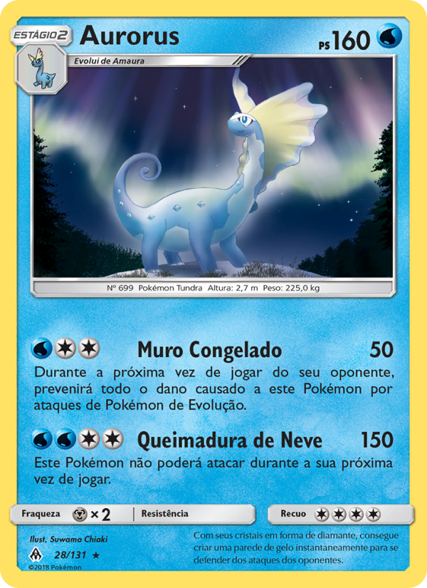 Aurorus 28 — Luz Proibida (Portuguese Pokémon TCG card)