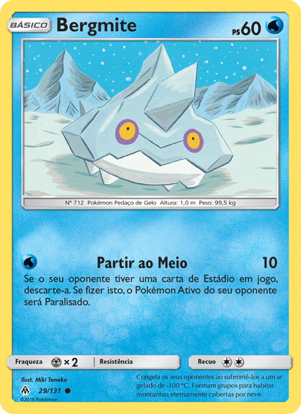 Bergmite 29 — Luz Proibida (Portuguese Pokémon TCG card)