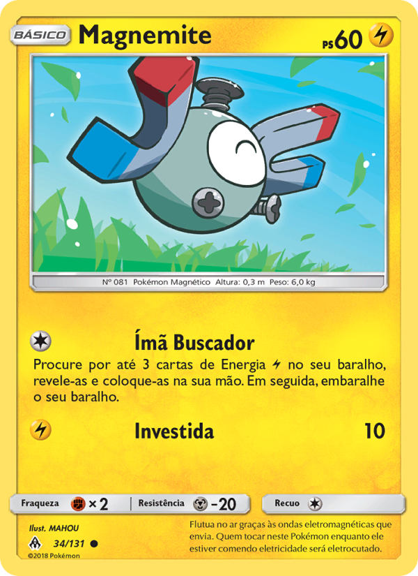 Magnemite 34 — Luz Proibida (Portuguese Pokémon TCG card)