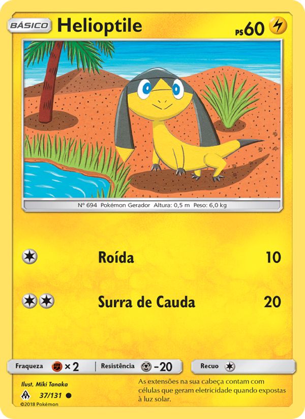 Helioptile 37 — Luz Proibida (Portuguese Pokémon TCG card)