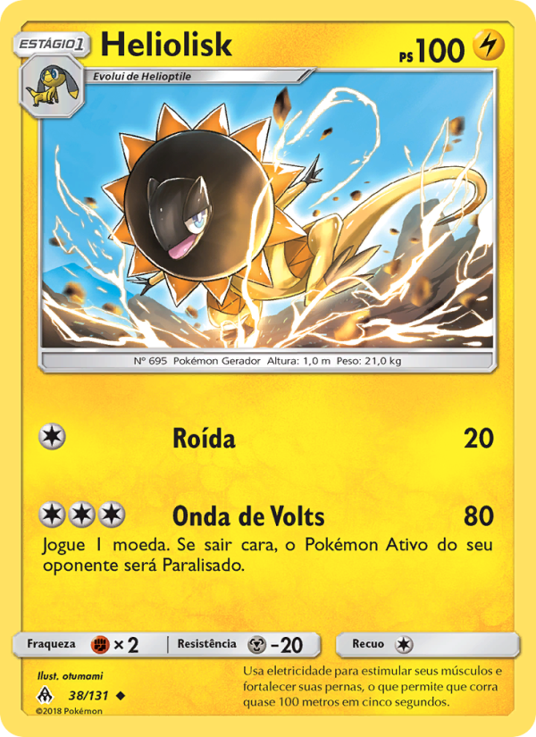 Heliolisk 38 — Luz Proibida (Portuguese Pokémon TCG card)