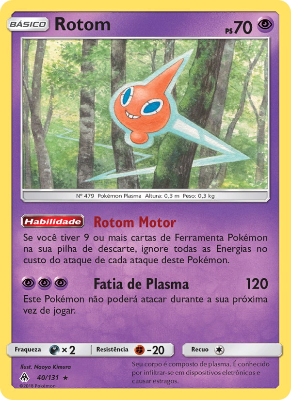 Rotom 40 — Luz Proibida (Portuguese Pokémon TCG card)