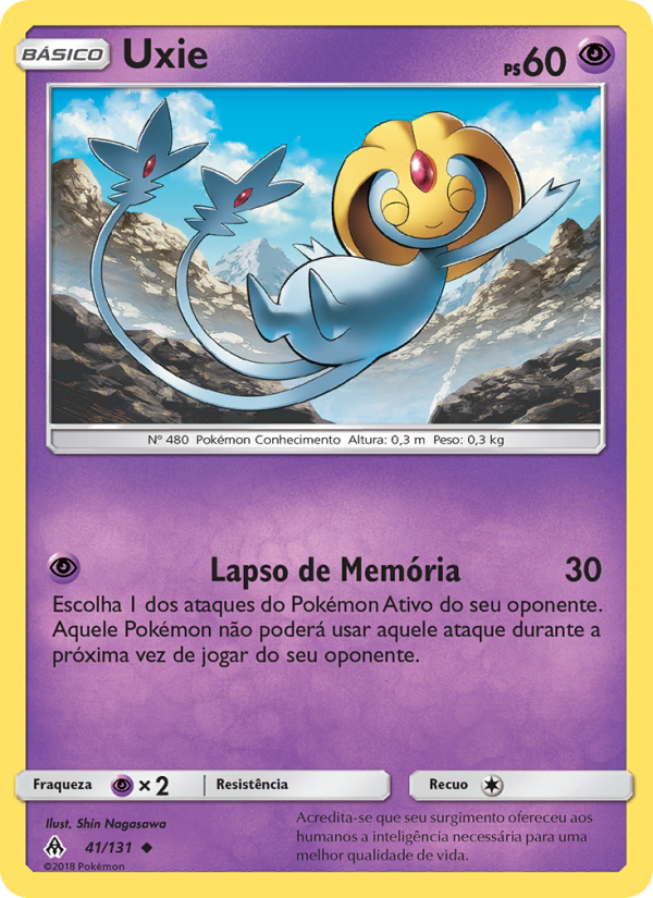 Uxie 41 — Luz Proibida (Portuguese Pokémon TCG card)