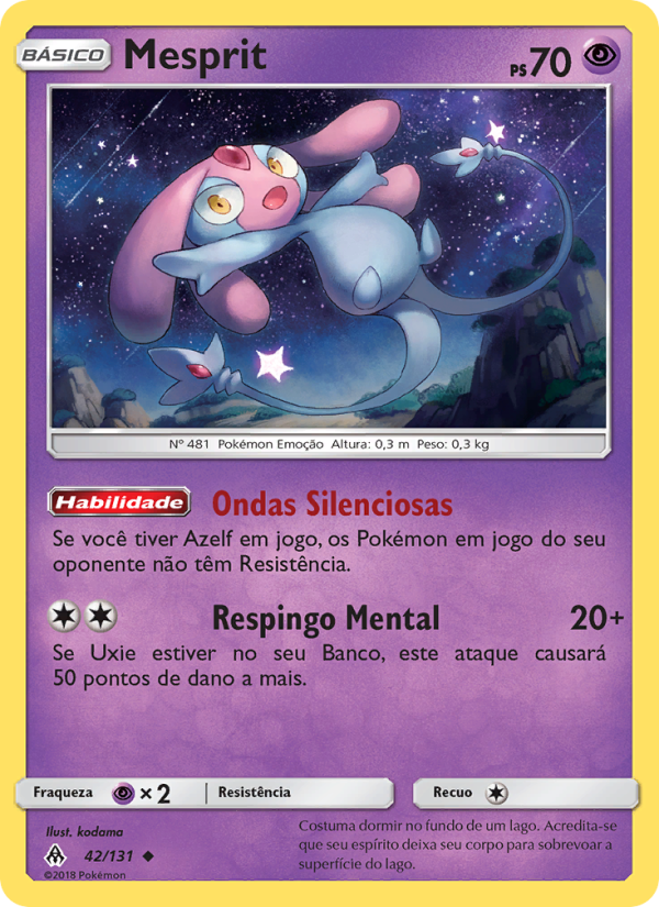 Mesprit 42 — Luz Proibida (Portuguese Pokémon TCG card)