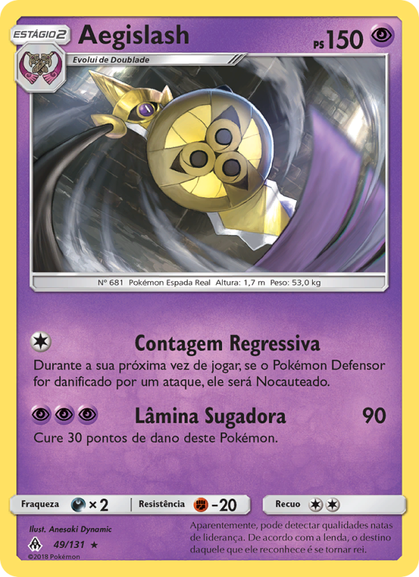 Aegislash 49 — Luz Proibida (Portuguese Pokémon TCG card)