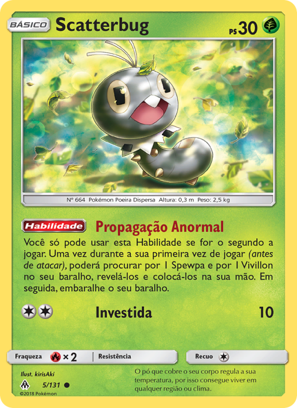 Scatterbug 5 — Luz Proibida (Portuguese Pokémon TCG card)