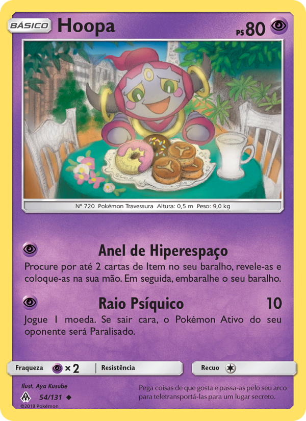 Hoopa 54 — Luz Proibida (Portuguese Pokémon TCG card)