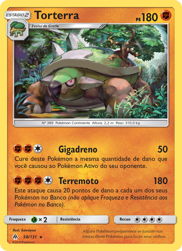 Torterra 58 — Luz Proibida (Portuguese Pokémon TCG card)