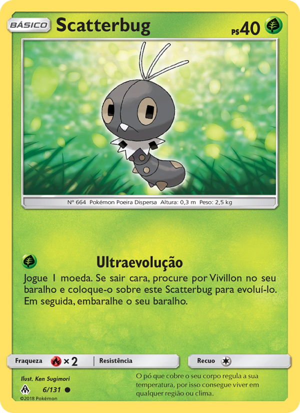 Scatterbug 6 — Luz Proibida (Portuguese Pokémon TCG card)