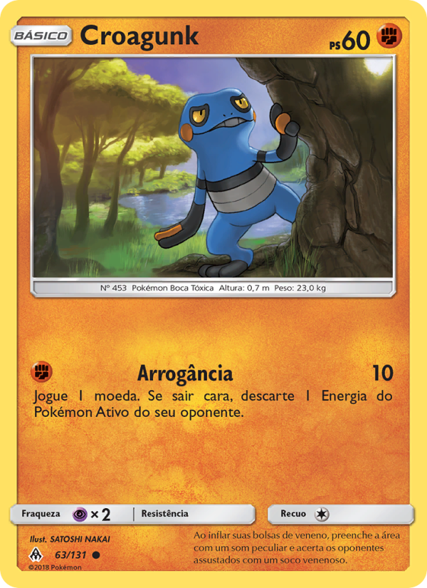 Croagunk 63 — Luz Proibida (Portuguese Pokémon TCG card)
