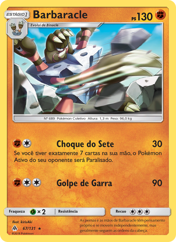 Barbaracle 67 — Grauen Der Lichtfinsternis (Portuguese Pokémon TCG card)