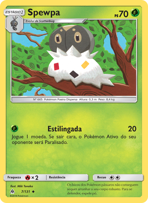 Spewpa 7 — Luz Proibida (Portuguese Pokémon TCG card)