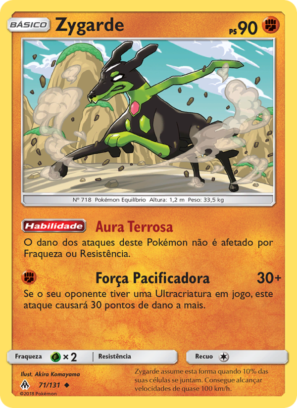 Zygarde 71 — Grauen Der Lichtfinsternis (Portuguese Pokémon TCG card)